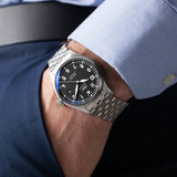 IWC Pilot’s Watch Mark XVIII Black Dial Silver Steel Strap Watch for Men - IW327015 Buy Now By IWC