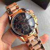 Michael Kors Bradshaw Black Dial Rose Gold Steel Strap Watch for Women - MK5854 Buy Now By Michael Kors