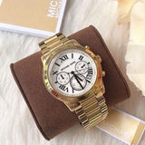 Michael Kors Cooper Chronograph White Dial Gold Steel Strap Watch For Women - MK5916 Buy Now By Michael Kors
