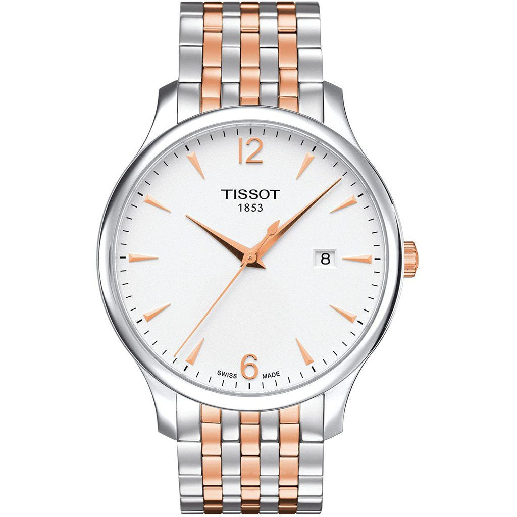 Tissot T Classic Tradition Lady White Dial Two Tone Steel Strap Watch For Women - T063.210.22.037.01 Buy Now By Tissot