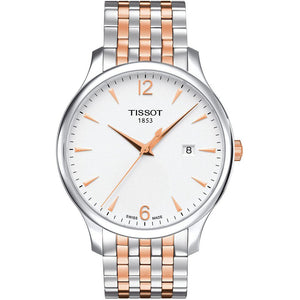 Tissot T Classic Tradition Lady White Dial Two Tone Steel Strap Watch For Women - T063.210.22.037.01 Buy Now By Tissot