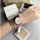 Michael Kors Cooper Rose Gold Rose Gold Steel Strap Watch for Women - MK6275 Buy Now By Michael Kors