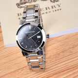 Burberry The City Black Dial Silver Steel Strap Watch for Women - BU9101 Buy Now By Burberry
