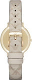 Emporio Armani Kappa Quartz Silver Dial Beige Leather Strap Watch For Women - AR11042 Buy Now By Emporio Armani