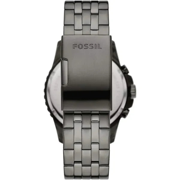 Fossil FB-01 Chronograph Black Dial Grey Steel Strap Watch for Men - FS5835 Buy Now By Fossil