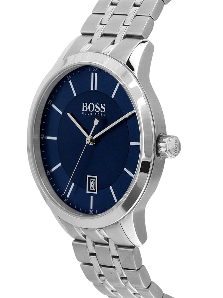 Hugo Boss Officer Chronograph Blue Dial Silver Steel Strap Watch for Men - 1513615 Buy Now By Hugo Boss