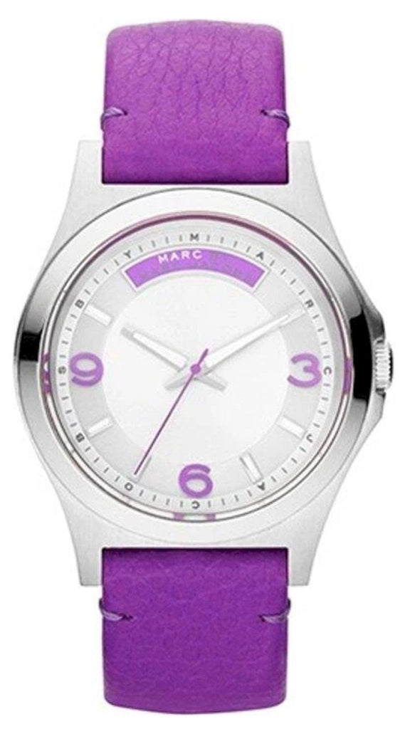 Marc Jacobs Baby Dave Silver Dial Purple Leather Strap Watch for Women - MBM1262 Buy Now By Marc Jacobs