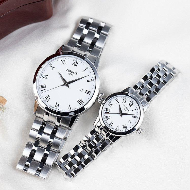 Tissot T Classic Dream White Dial Silver Steel Strap Watch For Men - T129.410.11.013.00 Buy Now By Tissot