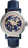 Fossil Boyfriend Skeleton Blue Dial Blue Leather Strap Watch for Women - ME3136 Buy Now By Fossil