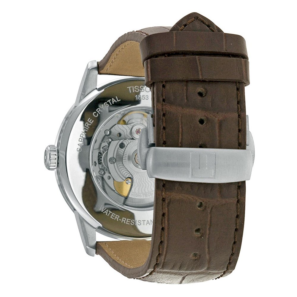 Tissot Luxury Powermatic 80 Silver Dial Brown Leather Strap Watch For Men - T086.407.16.031.00 Buy Now By Tissot