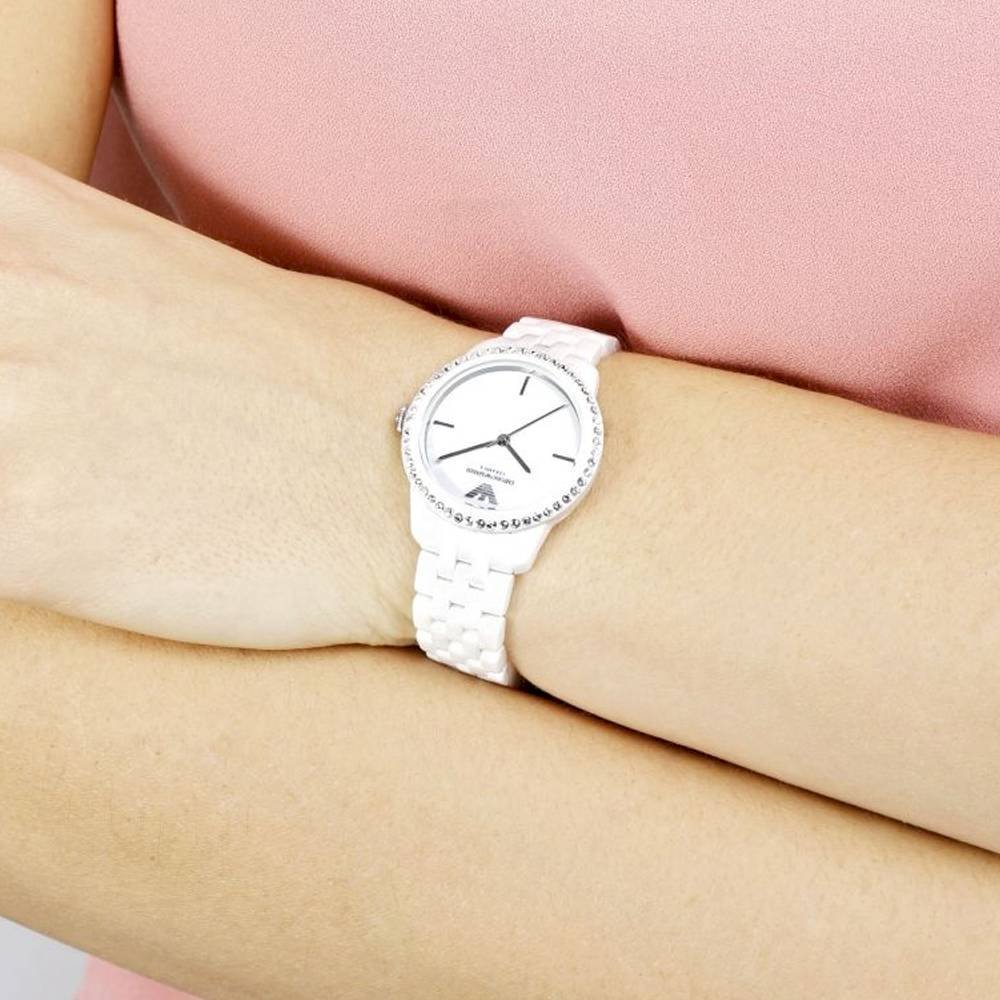 Emporio Armani Ceramic White Dial White Ceramic Bracelet Watch For Women - AR1477 Buy Now By Emporio Armani
