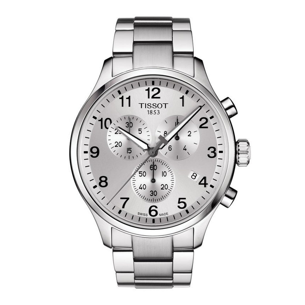 Tissot Chrono XL Classic Silver Dial Silver Steel Strap Watch For Men - T116.617.11.037.00 Buy Now By Tissot