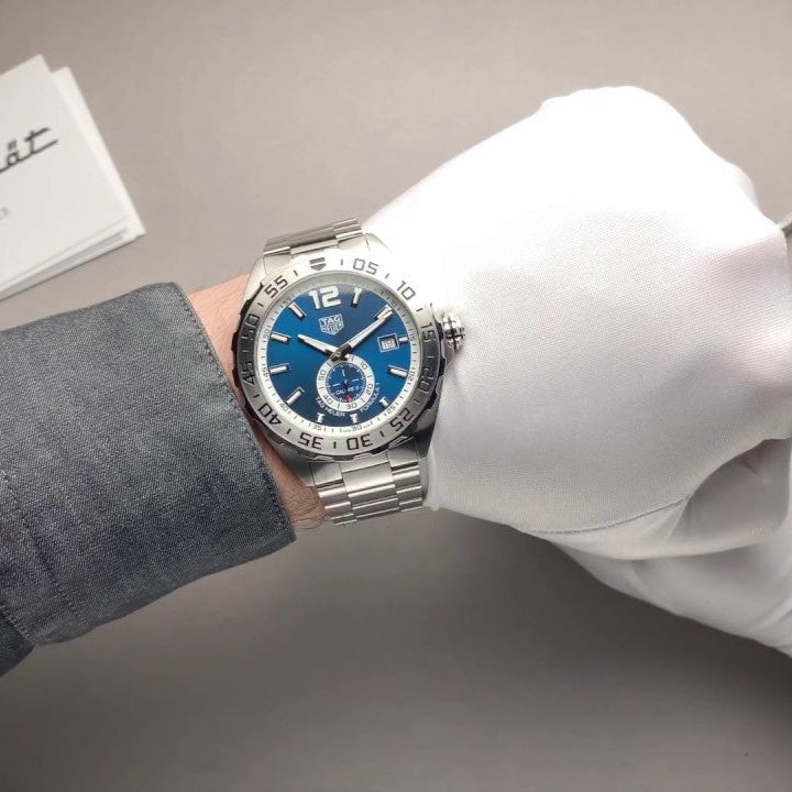 Tag Heuer Formula 1 Calibre 6 Automatic Blue Dial Silver Steel Strap Watch for Men - WAZ2014.BA0842