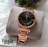 Michael Kors Catlin Black Diamonds Dial Rose Gold Steel Strap Watch for Women - MK3356 Buy Now By Michael Kors
