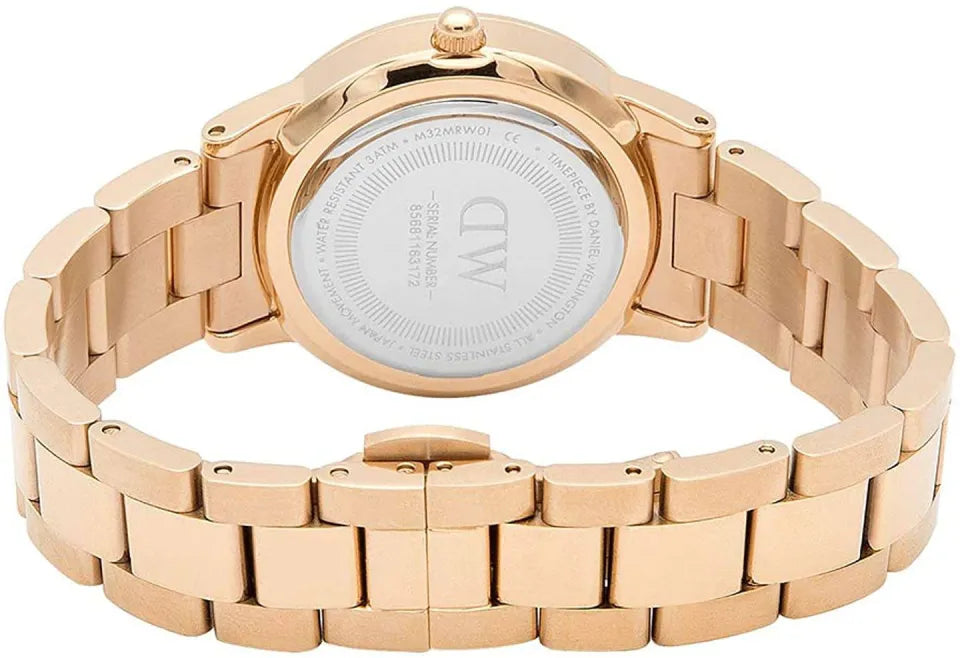 Daniel Wellington Iconic Link Emerald Green Dial Rose Gold Steel Strap Watch For Women - DW00100419 Buy Now By Daniel Wellington