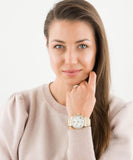 Michael Kors Lexington Mother of Pearl White Dial Gold Steel Strap Watch For Women - MK7241 Buy Now By Michael Kors