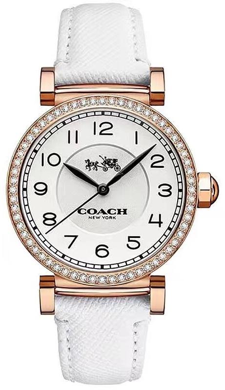 Coach Madison White Dial White Leather Strap Watch for Women - 14502401 Buy Now By Coach