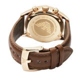 Emporio Armani Sportivo Chronograph White Dial Brown Leather Strap Watch For Men - AR5996 Buy Now By Emporio Armani