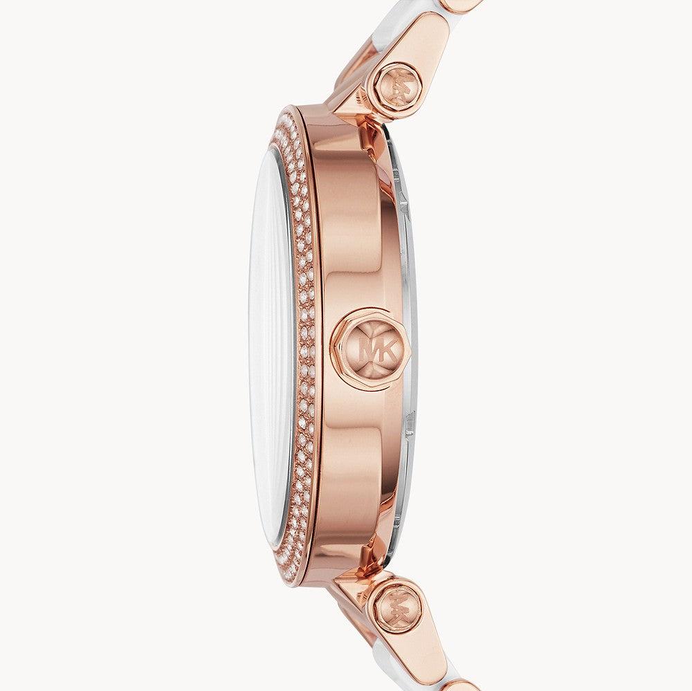 Michael Kors Parker White Dial Two Tone Steel Strap Watch for Women - MK6365 Buy Now By Michael Kors