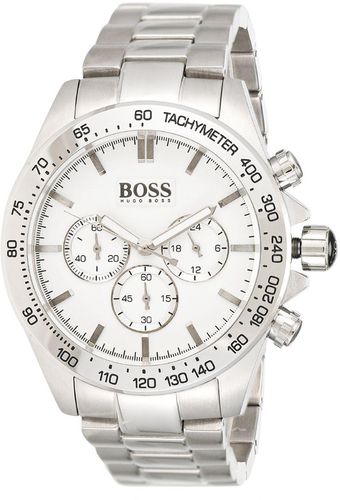 Hugo Boss Ikon Chronograph White Dial Silver Steel Strap Watch for Men - 1512962 Buy Now By Hugo Boss