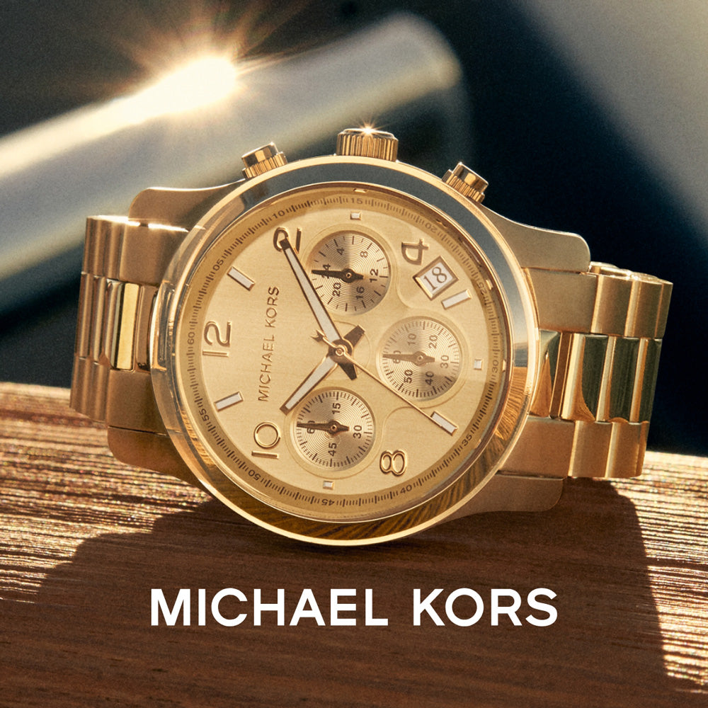 Michael Kors Runway Chronograph Gold Dial Gold Steel Strap Watch For Women - MK7323 Buy Now By Michael Kors