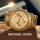 Michael Kors Runway Chronograph Gold Dial Gold Steel Strap Watch For Women - MK7323 Buy Now By Michael Kors