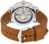 Fossil Commuter Automatic Skeleton Blue Dial Brown Leather Strap Watch for Men - ME3159 Buy Now By Fossil