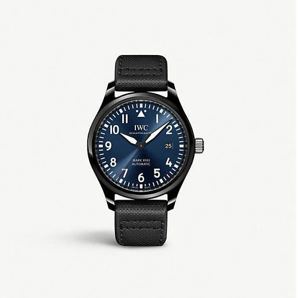 IWC Pilot’s Watch Mark XVIII Edition “Laureus Sport for Good Foundation" Blue Dial Black Nylon Strap Watch for Men - IW324703 Buy Now By IWC