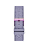 Guess Dahlia Analog Silver Dial Purple Leather Strap Watch For Women - GW0529L4 Buy Now By Guess