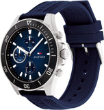 Tommy Hilfiger Larson Chronograph Blue Dial Blue Rubber Strap Watch For Men - 1791920 Buy Now By Tommy Hilfiger