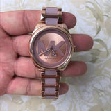 Michael Kors Janelle Three Hand Rose Gold Dial Two Tone Steel Strap Watch For Women - MK7135 Buy Now By Michael Kors