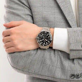 Fossil FB-03 Chronograph Black Dial Silver Steel Strap Watch for Men - FS5725 Buy Now By Fossil