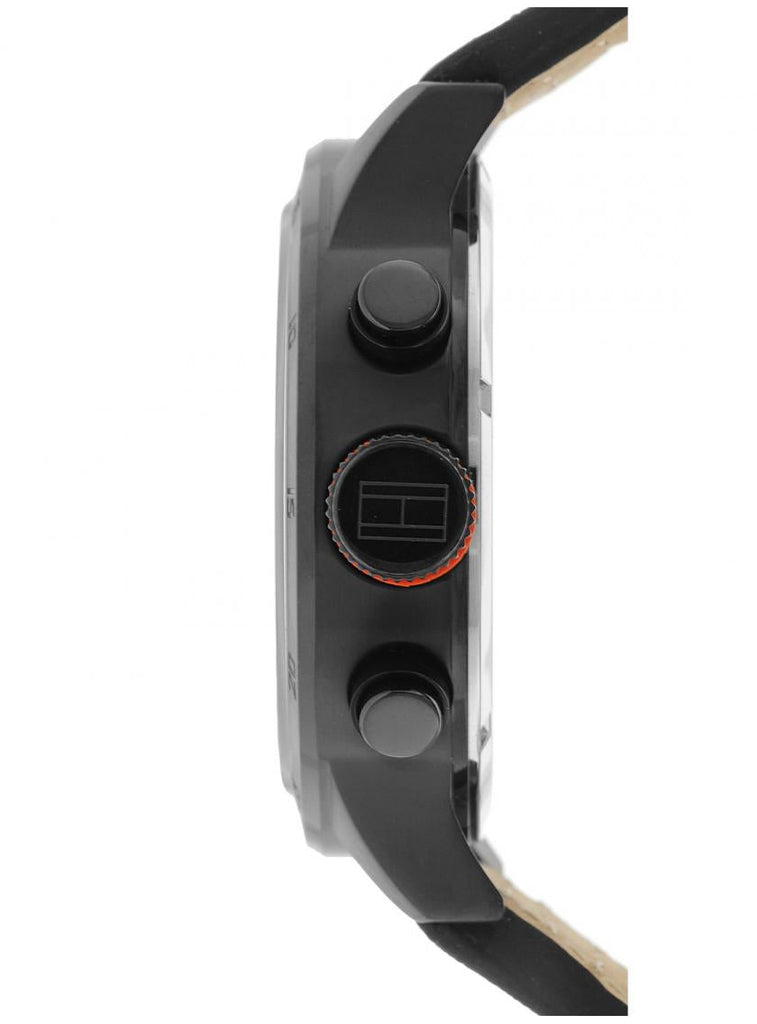 Tommy Hilfiger Trent Multifunction Black Dial Black Leather Strap Watch for Men - 1791136 Buy Now By Tommy Hilfiger