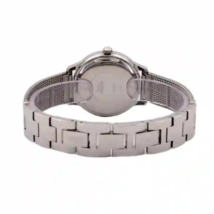 Guess Chelsea Crystals Black Dial Silver Mesh Bracelet Watch For Women - W0647L5 Buy Now By Guess