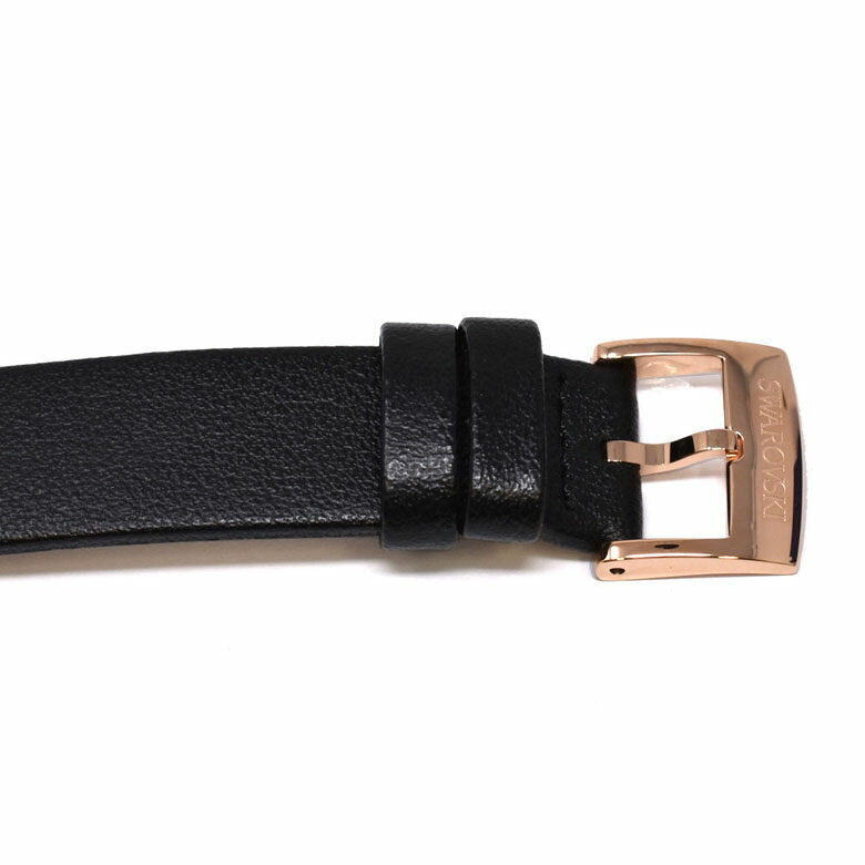 Swarovski Uptown Black Dial Black Leather Strap Watch for Women - 5547710 Buy Now By Swarovski