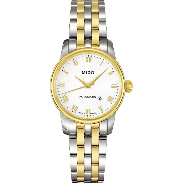 Mido Baroncelli III Automatic White Dial Two Tone Steel Strap Watch For Women - M7600.9.26.1 Buy Now By Mido