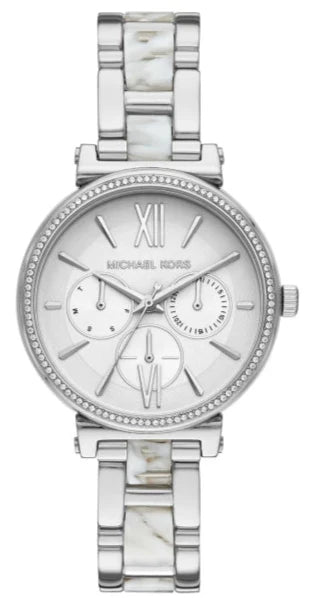 Michael Kors Sofie Analog White Dial Silver Steel Strap Watch For Women - MK4345 Buy Now By Michael Kors