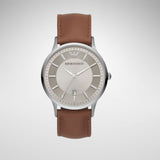 Emporio Armani Renato Quartz Silver Dial Brown Leather Strap Watch For Men - AR11185 Buy Now By Emporio Armani
