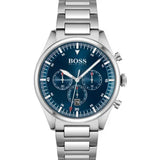 Hugo Boss Pioneer Blue Dial Silver Steel Strap Watch for Men - 1513867 Buy Now By Hugo Boss