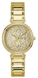 Guess Lily Quartz Gold Dial Gold Steel Strap Watch For Women - GW0528L2 Buy Now By Guess