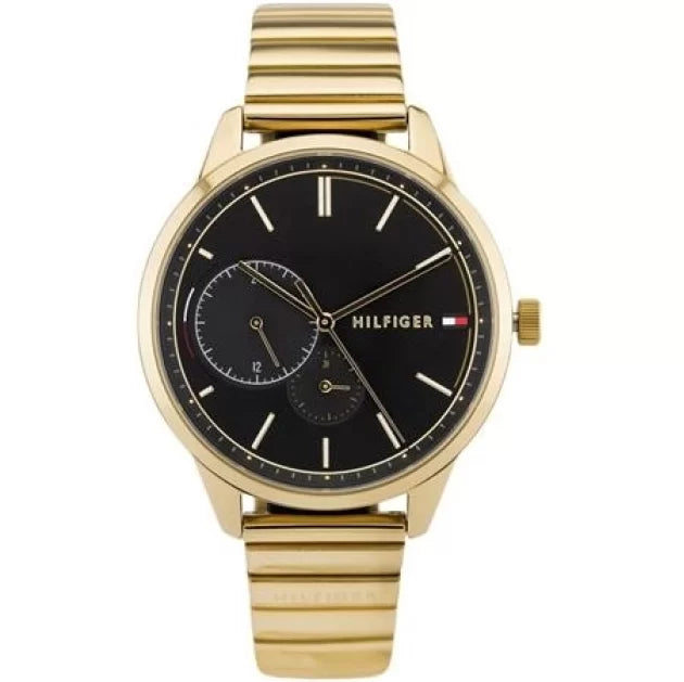 Tommy Hilfiger Brooke Black Dial Gold Steel Strap Watch for Women - 1782019 Buy Now By Tommy Hilfiger