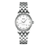 Mido Baroncelli III Automatic Diamonds White Dial Silver Steel Strap Watch For Women - M7600.4.66.1 Buy Now By Mido