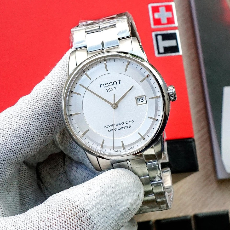 Tissot Luxury Powermatic 80 Silver Dial Silver Steel Strap Watch For Men - T086.408.11.031.00 Buy Now By Tissot