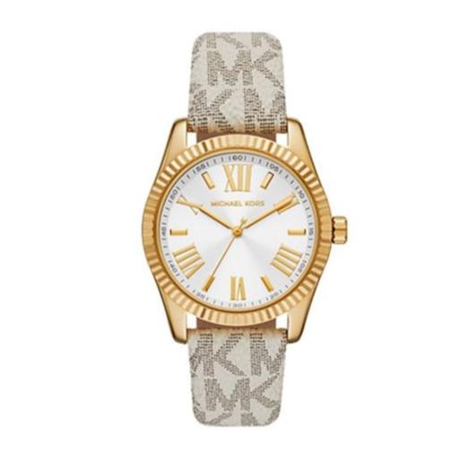 Michael Kors Lexington Analog Silver Dial White Leather Strap Watch For Women - MK4746 Buy Now By Michael Kors