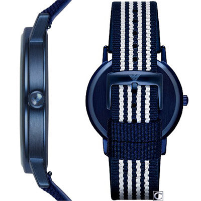 Emporio Armani Kappa Dress White Dial Two Tone NATO Strap Watch For Men - AR80005 Buy Now By Emporio Armani