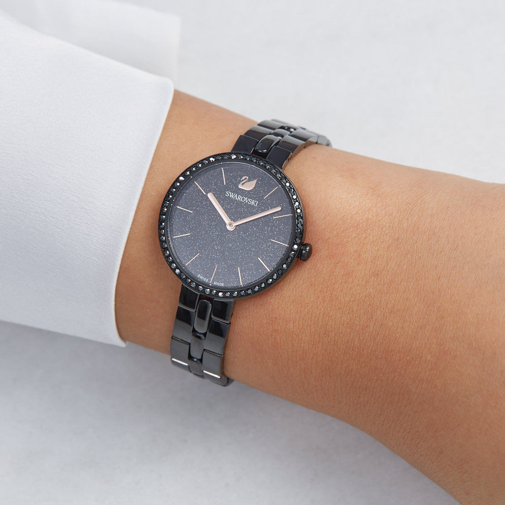 Swarovski Cosmopolitan PVD Black Dial Black Steel Strap Watch for Women - 5547646 Buy Now By Swarovski