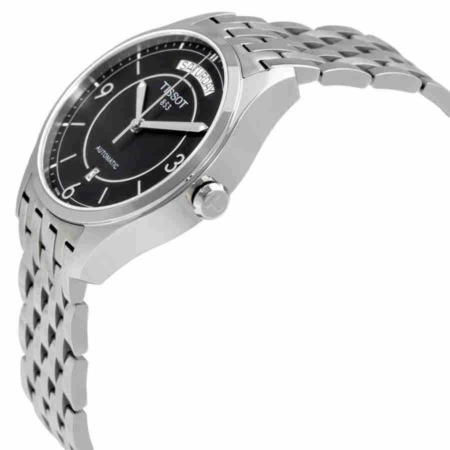 Tissot T Classic T One Automatic Black Dial Silver Steel Strap Watch For Men - T038.430.11.057.00 Buy Now By Tissot