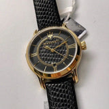 Maserati Epoca Black Dial Black Leather Strap Watch For Women - R8851118501 Buy Now By Maserati
