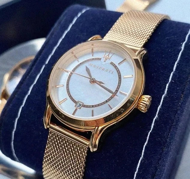 Maserati Epoca Mother of Pearl Dial Rose Gold Mesh Strap Watch For Women - R8853118506 Buy Now By Maserati