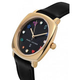Marc Jacobs Mandy Black Dial Black Leather Strap Watch for Women - MJ1597 Buy Now By Marc Jacobs
